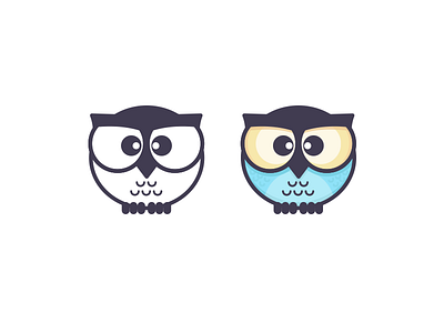 Owl Logo branding character icon lineart logo monogram owl