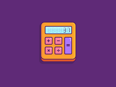 Calculator Icon 100days calculator computer daily flat icon minimal