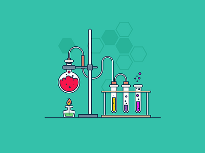 Chemistry Lab 100days chemistry icons lab lineart minimal potion science