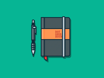 Designer Favorite Tool 100days daily dairy designer tool dot grid book green journal minimal moleskine nootbook pen pencil