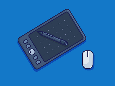 Designer Favorite Tool Sequel 100days blue daily designer tool minimal mouse pen pencil tablet wacom