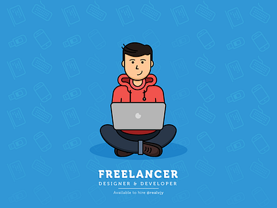 Freelancing 100days avatar blue daily freelancer icons minimal pattern user