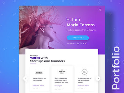 Portfolio Landing Page - Freebies app blog clean flat freebies landing page minimal portfolio sale ui ux