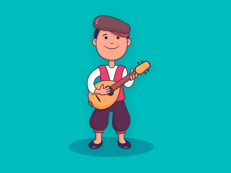 Boy Playing Italian Mandolin by vijay verma on Dribbble