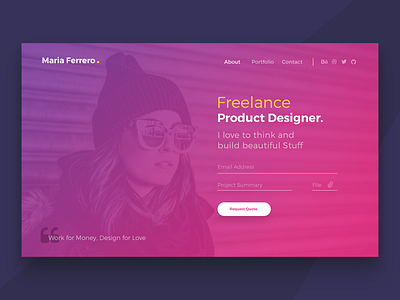 Freebies - Ferrero Landing Page app dailyui flat freebies freelance landing page startup ui website