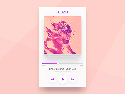 Music Player - Day #1 app daily flat ios minimal music player sketch song ui ux