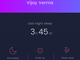 Sleep Status Card - Day #4 by vijay verma on Dribbble