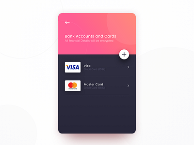 Bank Details Card - Day #5 android bank creidt card flat ios minimal
