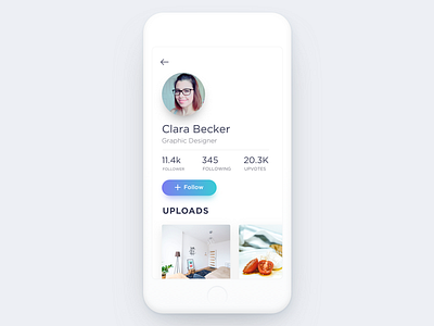Minimal Profile Card - Day #6 android flat freebie instagram ios minimal profile sketchpad user