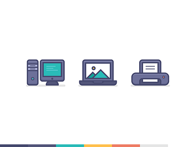 Computer Icon Pack #1 computer freebies icon laptop line art minimal printer vector