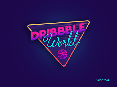 Dribbble World Retro Sticker