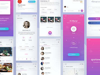 Dating app UI by vijay verma on Dribbble