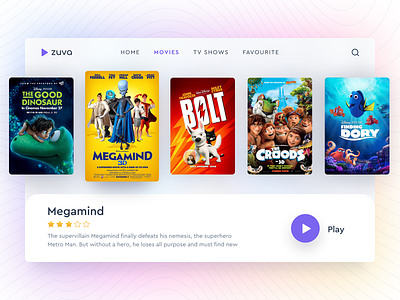 Zuva - Movie Streaming UI