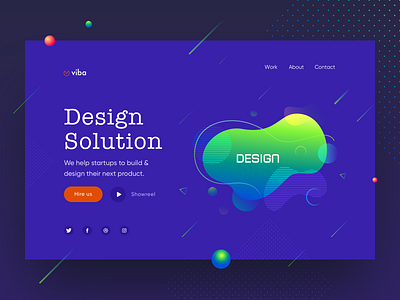 Design Agency Web UI #2 branding color designing flat gradient logo ui web web design