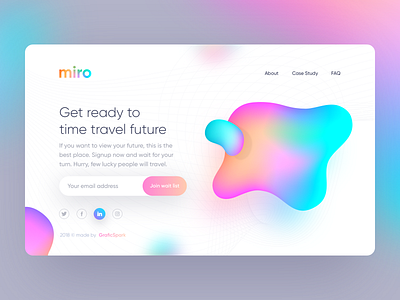 Freebie - Miro Landing page UI abstract clean daily ui flat freebies landing landing page ui ux web