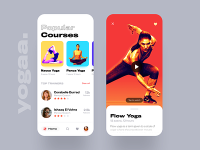 Yogaa app ui