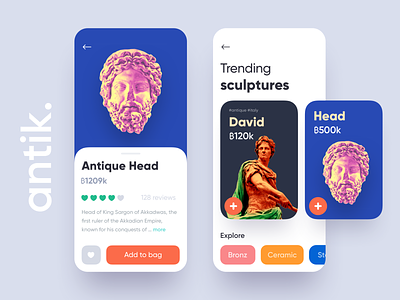 Antik - Sculpture app ui