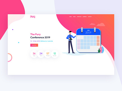 Event Landing Header clean design creative design event event header event landing page header design illustration landing page ui ui template ux