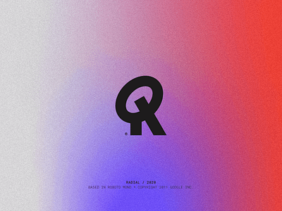Customized letter R custom gradient letter logo logotype mono roboto