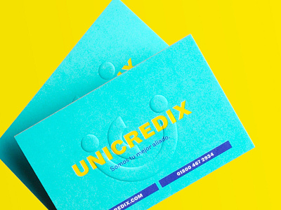 Unicredix business cards branding businesscard embossing logo stationery typography