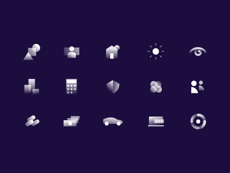AICPA Icons branding design icons parallax responsive ui vector