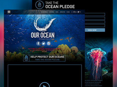 Oceans Parallax Site design development parallax website