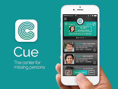 Cue App app apple branding ios8 logo ui ux