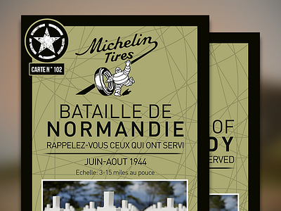 Normandy 70th Anniversary Map Cover design map printed