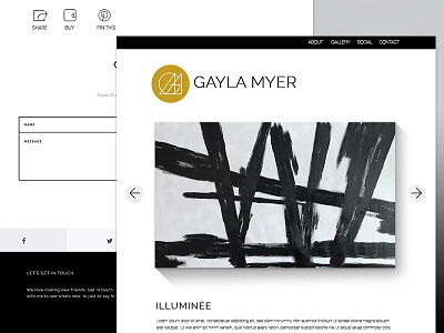 Gayla Myer | Artist Website design ui ux website