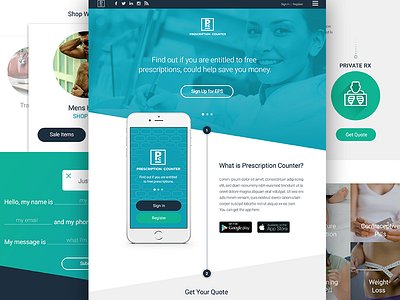 Prescription Counter: Responsive Web Mockup