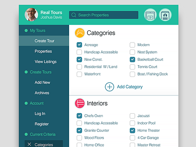 Real Tours: iPad App design homes houzz ios app realtor tours ui ux video zillow