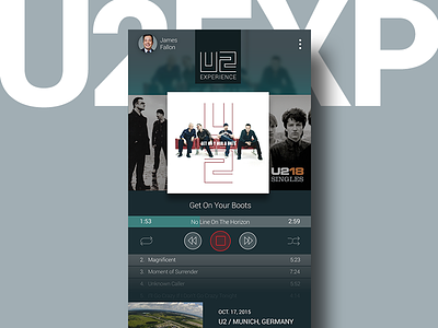 U2: iOS App Concept apple band ios app music player u2 ui ux