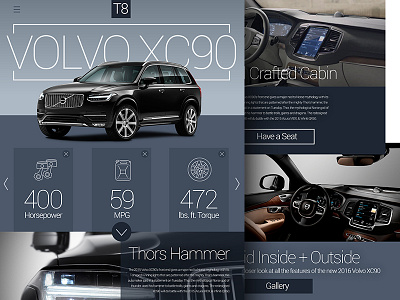 Volvo XC90: Website design parallax ui ux volvo website