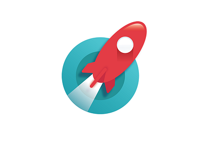 Shiny Rocket design flying google iconography ios material product rocket space ui ux