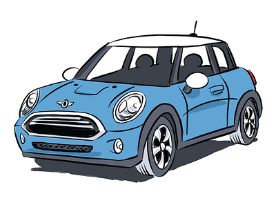 Matt's Mini - Storyboard Art driven fast icons illustration sports car vroom