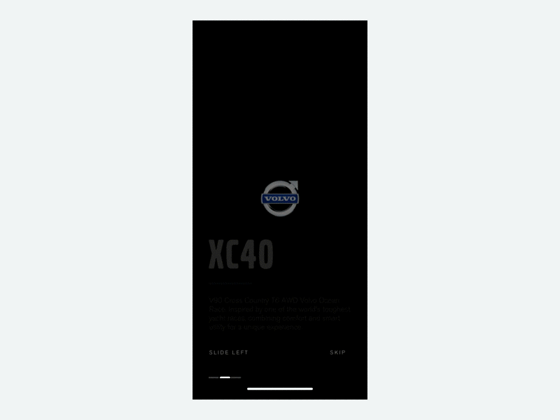 Volvo S90 motion design principle