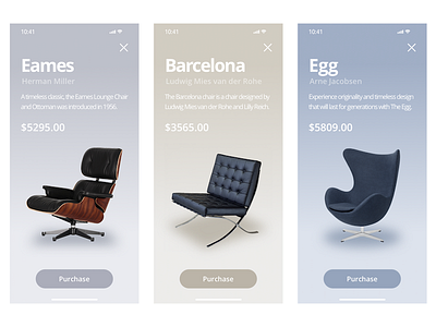 Furniture - App Concept barcelona eames herman miller