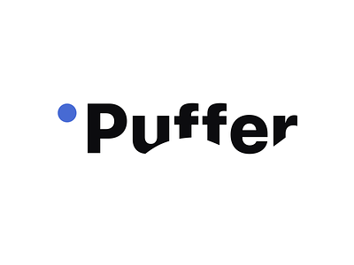 Logo - Puffer app branding design illustration logo typography ui vector website