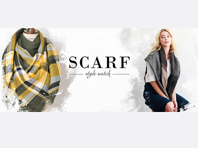 Fashion Banner Design- scarf banner branding design digital ecommerce email fashion graphic design lettering marketing photoshop web
