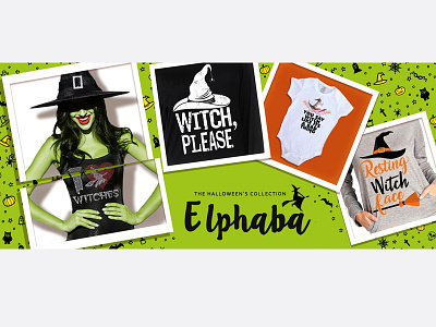 Halloween banner design - Elphaba banner branding design digital ecommerce email fashion graphic design lettering marketing photoshop web
