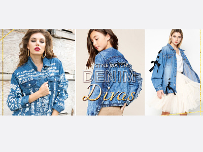 Fashion banner design - Denim Divas banner branding design digital ecommerce email fashion graphic design lettering marketing photoshop web