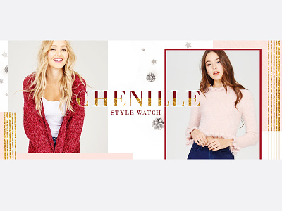 Fashion banner design - Chenille banner branding design digital ecommerce email fashion graphic design lettering marketing photoshop web