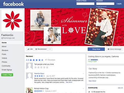 Valentines Day - Facebook cover page design