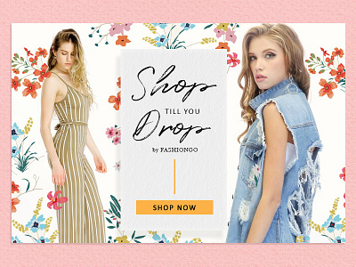 Shop till you drop banner branding design digital ecommerce email fashion graphic design lettering marketing photoshop web