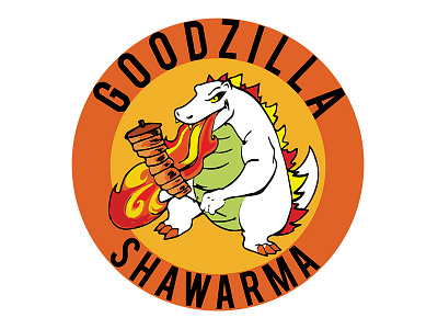 Goodzilla Shawarma - Branding brand branding color design icon identity logo mark shawarma sign typography video