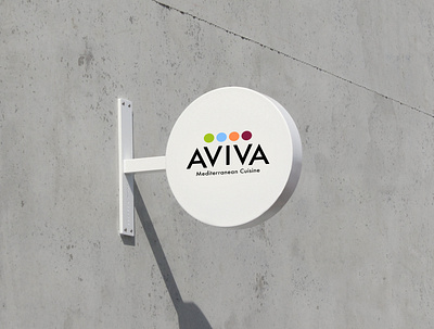 Aviva - Exterior Signage graphic design logo signage