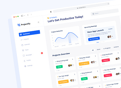 Project Management Dashboard dashboard design dribbble dribbble shot figma inspiration management project project management shot task ui uiux ux