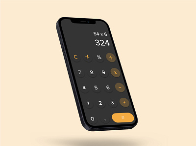 Calculator app calculator challenge dayliui design graphic design minimalist ui