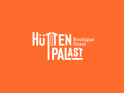 Hüttenpalast branding design logo typography vector