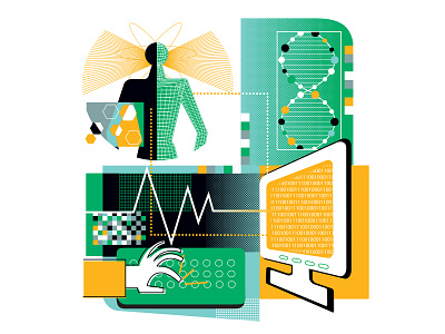 Pharmacy Magazine adobe illustrator biology design dna drugs editorial graphic artist graphic design health healthcare humandna illustration medicine pharmacy pills portfolio science spot illustration vector vectorart